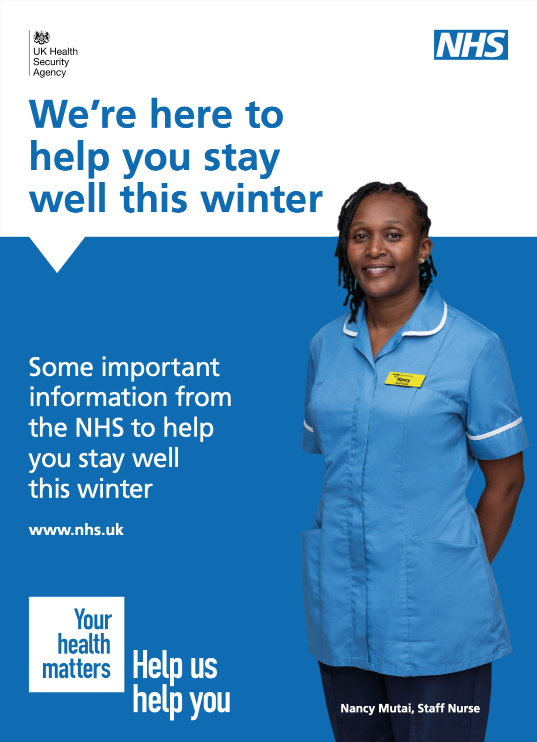 The front page of the Stay Well this Winter flyer